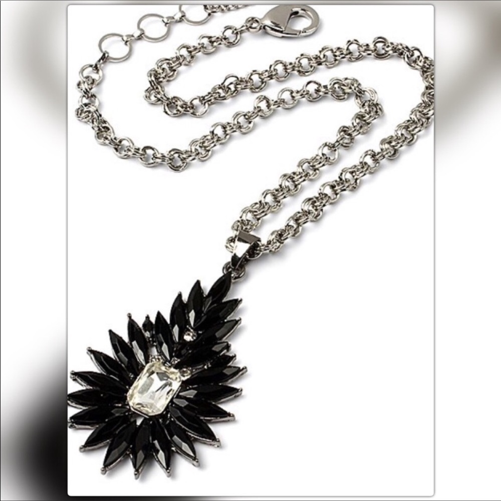 Amrita Singh Austrian Crystal Black Pendant